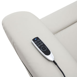 Marsha - Power Recliner With Lift & Massage - Light Gray