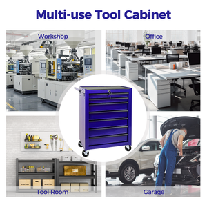 Rolling Metal Tool Chest with 5 Drawers