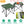 2Pcs Foldable Camping Table Portable Picnic Table Lightweight Travel Desk with 2 Cup Holders/Table Carrying Bag