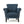 Elegant Navy Blue Fabric Club Chair with Nailhead Trim and Birch Wood Legs