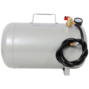 Portable 5 Gallon Aluminum Air Tank with Pressure Gauge and Hose