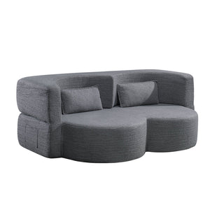 Folding Sofa Bed - Convertible Teddy Bear Fabric Sleeper