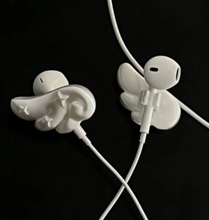 3D Star Wings Wired Headphone Decorations
