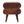 Solid Wood Bubble Chestnut Nightstand, 2-Drawer, Nordic Legs