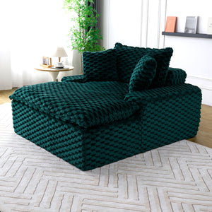 Comfort Bearing Sofa With 2 Pillows And 1 Backrest - Green