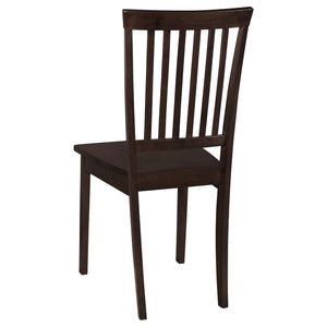 Stan - 5 Piece Dining Set With Rectangular Table And Slat Back Chairs - Cappuccino