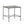 Outdoor Square Side Table with X Shaped Iron Frame - Black