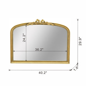 40.2' x 29.9' Baroque Style Gold Arch Mirror