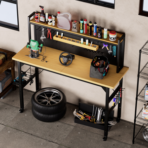 71" Adjustable Workbench with Pegboard