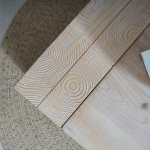 Modern Farmhouse Living Room Block Leg Coffee Table