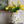7.9x6.5x7.9' White Ceramic Pitcher Vase with Yellow Lemon Motif