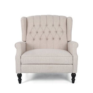 Push Back Recliner Chair Fabric Lounge Armchair