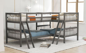 L Shaped Bunk Bed With Ladder
