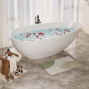 59" Freestanding Solid Surface Bathtub