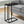 Accent Table, C-Shaped, Marble Look Modern Design - Black
