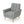 Fabric Channel Stitch Club Chair With Tufted Back - Gray