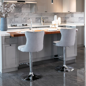 Swivel Adjustable Height Barstools Set of 2