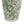 6.5x6.5x11.6 White Ceramic Flower Vase with Green Floral Pattern