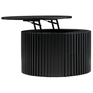 Round Lift Top Coffee Table With Hidden Storage For Living Room