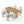 5-Piece Rubber Wood Indoor Dining Set With Rattan & Chairs