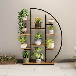 62.2 Inch Tall Metal Indoor Plant Stand with Grow Lights