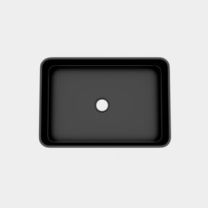 BB17 Integrated Black Ceramic Bathroom Vanity Sink