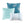 6 Piece Printed Quilt Set with Throw Pillows Aqua Full/Queen