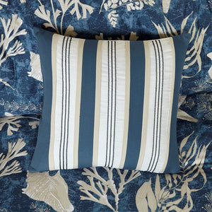 7 Piece Cotton Sateen Comforter Set Blue Cal King