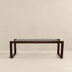 Christina - Bench - Cognac / Dark Brown / Tan