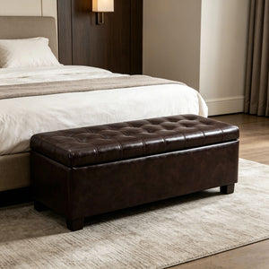 Elegant Tufted Storage Ottoman Bench