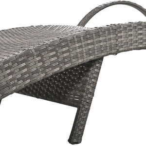 K&K 80" Outdoor Wicker Chaise Lounge Chairs Set of 2