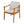 Outdoor Dining Chairs Set of 2, Teak Color Acacia Wood Frame