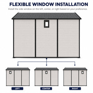 8x10 FT Plastic Outdoor Storage Shed