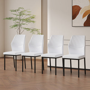 Ergonomic Simple Chair With Metal Leg