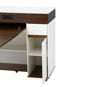 Extendable Dining Table With Folding Top, Rolling Kitchen Island With Drawers And Power Outlet
