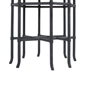 Foundry 24" Square Reclaimed Pine Wood & Iron Side Table Antique