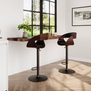 Archer - Adjustable Swivel Bar Stool - Black