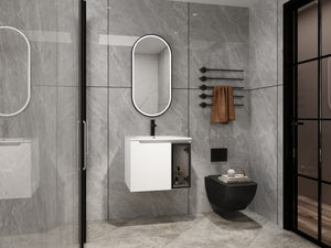 24" Wall-Mounted Bathroom Vanity With Ceramic Sink