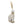White Magnesium Rabbit Figurine with Gold Iron Ears