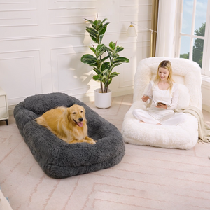 Human Dog Bed & Lazy Sofa - 5-Position Adjustable Floor Chair
