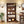 6 Tier Brown Mid Century Bookcase With X Design For Living Room - Brown