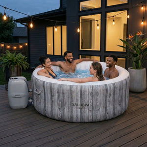 Bestway SaluSpa Fiji AirJet Inflatable Hot Tub with EnergySense Cover, Grey