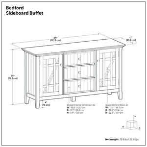 Bedford - Sideboard Buffet - White