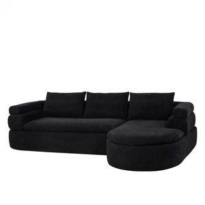 106" L-Shape Sectional Sofas (Black)