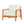 Outdoor Club Chair, Acacia Wood Frame with Textilene Accents