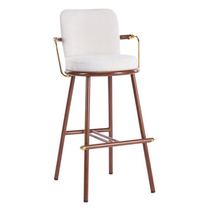 Chaya Indoor Upholstered Bar Stool with Metal Frame