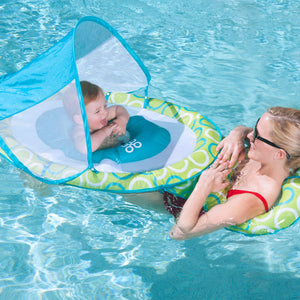Swimways Mommy and Me Baby 9 to 24 Months Spring Float w/ Canopy & Bed (2 Pack) - TRAPSKI