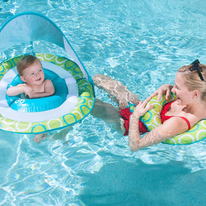 Swimways Mommy and Me Baby 9 to 24 Months Spring Float w/ Canopy & Bed (2 Pack) - TRAPSKI