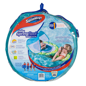 Swimways Mommy and Me Baby 9 to 24 Months Spring Float w/ Canopy & Bed (2 Pack) - TRAPSKI