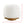 Round Soft Teddy Fabric Upholstered Ottoman With Metal Accents